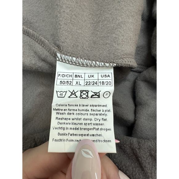 Damart Womens Trouser Pants Plus Size 18/20 Brown Taupe Micro Fleece NWTs - Picture 5 of 13